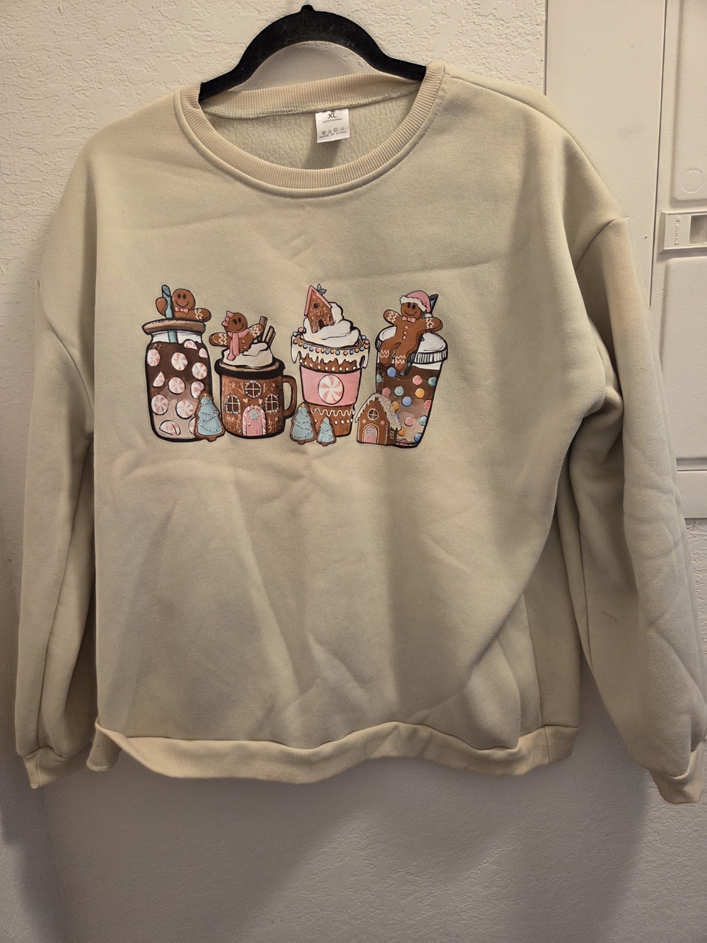 Cozy Gingerbread Graphic Sweatshirt - Beige - Picture 3 of 3